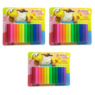 Bộ đất sét nặn 12 màu Kiddy Clay Thái Lan