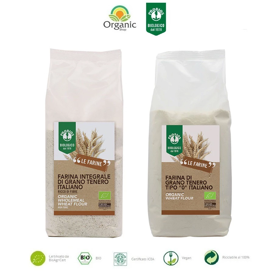 Bột Mì Nguyên cám hữu cơ Organic Wheat Flour ProBios 1kg