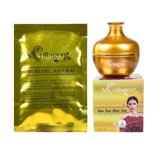 Kem dưỡng trắng da giảm thâm nám nhân sâm Ncollagen 25g - Tặng kèm sét tẩy té bào làm sạch da chết