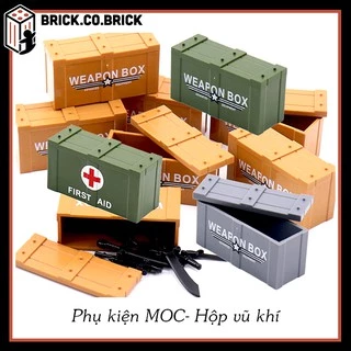 Hộp Đựng Vũ Khí Phụ kiện MOC Army Đồ Chơi Lắp Ráp Minifig Mô Hình Sáng Tạo Trang Trí Quân Đội BT-WQX