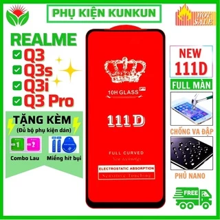 Cường Lực Realme Q3s Q3 Pro Q3i - Full màn hình 111D và trong suốt - Độ cứng 10H - Độ trong suốt cực cao.