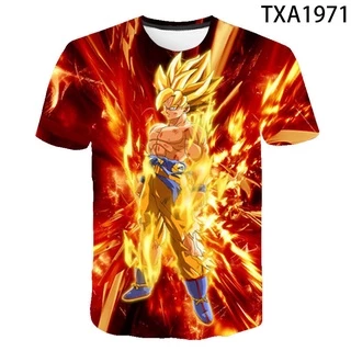 Áo Thun In Hình Goku HD 3D Thời Trang Mùa Hè Dành Cho Bé Trai 2022