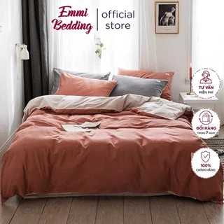 Bộ Chăn Ga Gối Cotton TC Emmibedding store cao cấp - cam be giá tốt