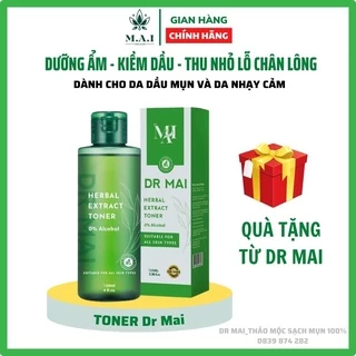 Dr Mai, Toner Dr Mai, Nước Hoa Hồng 120ml dưỡng ẩm dành cho da mụn, da nhạy cảm