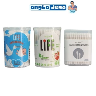 Tăm bông cho trẻ sơ sinh Life Baby Nhật Bản, Vcool nội địa Trung 200 que/hộp - Ongbodemo