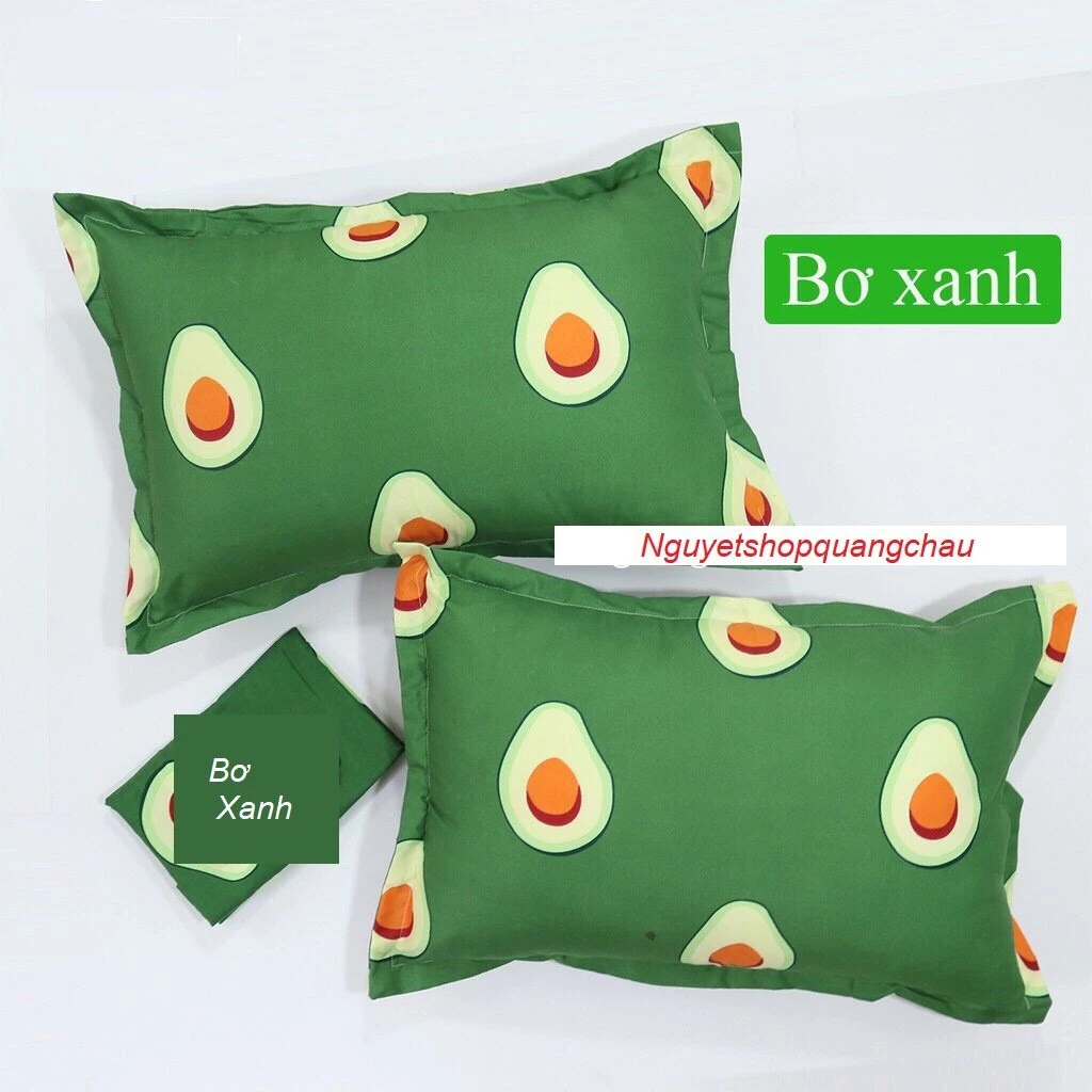 (Sale mùa dịch) Áo gối nằm, vỏ gối đầu poly cotton mẫu BƠ XANH bao bọc gối nằm 45x65cm nhiều mẫu mới