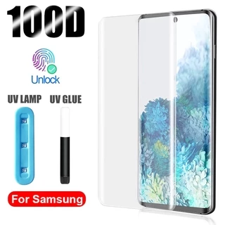 UV Kính Cường Lực Bảo Vệ Màn Hình Cao Cấp Cho For Samsung Galaxy Note 20 10 9 8 S23 S22 S21 Ultra S20 S10 5g 4g S9 S8 Ultra Plus S7 Edge