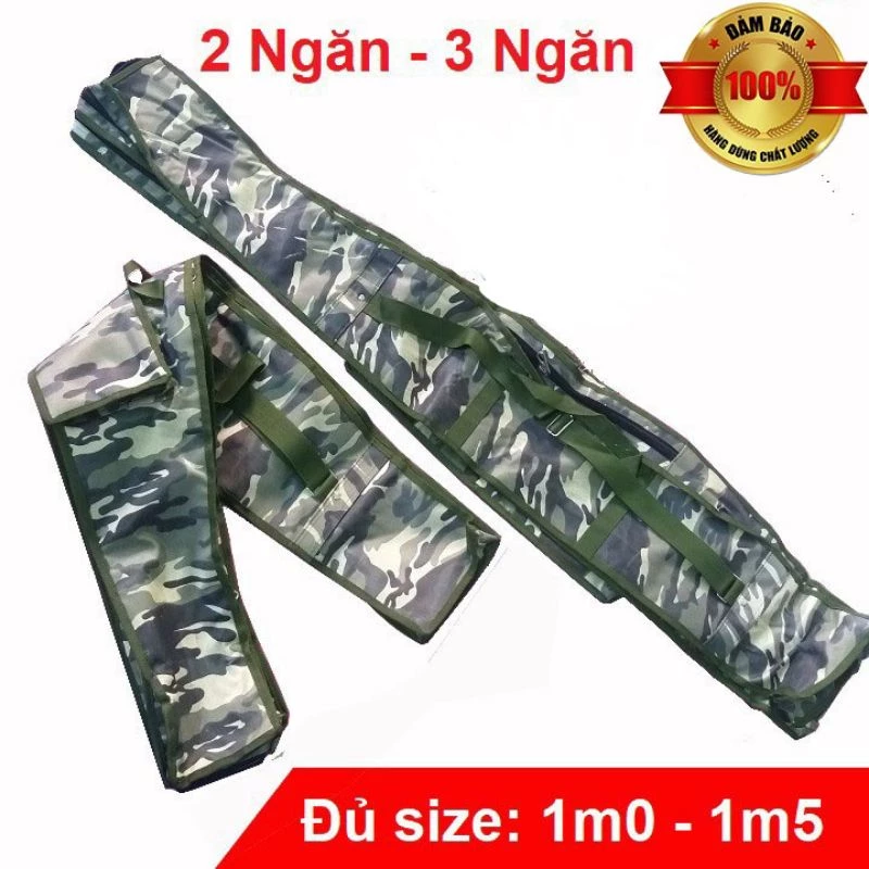 Túi Đựng Cần Câu Cá Rằn Ri 2-3 Ngăn. Túi Đựng Đồ Câu Chống Thấm Nước Siêu Bền.