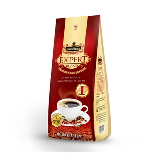 Cà Phê Rang Xay Expert Blend 1 KING COFFEE - Túi 500g - Robusta Buôn Ma Thuột