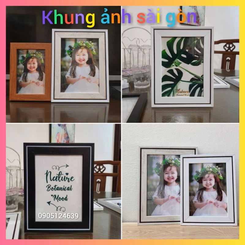 (Xưởng khung giá rẻ) hung ảnh để bàn A6(10x15)b6(13x18)  khung hình treo tường+in ảnh