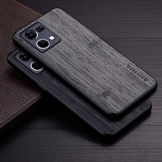 Ốp Lưng Cho oppo Reno 7 4G Họa Tiết Gỗ Tre Da Vỏ Điện Thoại Sang Trọng coque Cho oppo f21 pro case capa