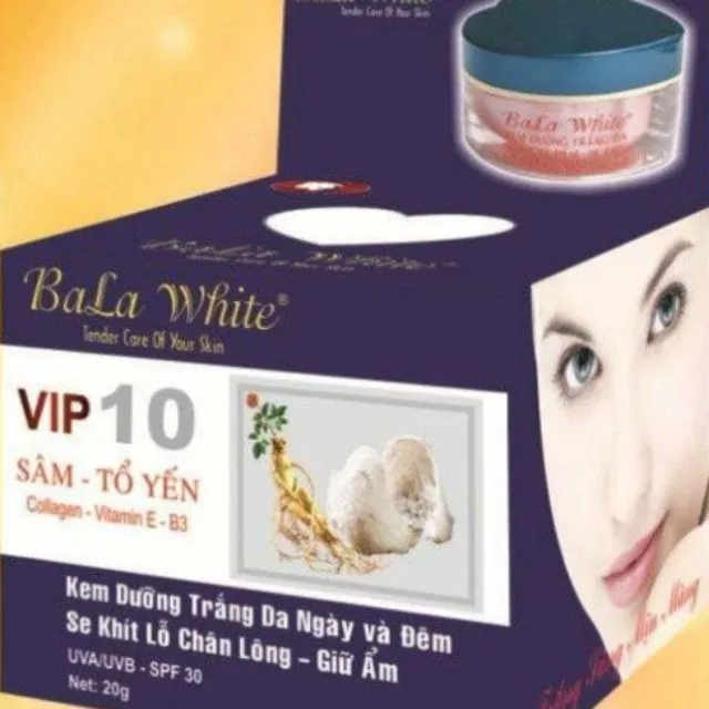 Kem Bala White vip 10 (sâm_ tổ yến)