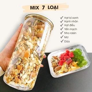 ngũ cốc ăn kiêng Granola mix 7 hạt siêu ngon đặc biệt eat clean & healthy hộp 500gr