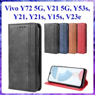 [Bao Xịn] Bao da dạng ví Vivo V21 5G, Y72 5G, Y53s, Y21, Y21s, Y15s, Vivo V23e có nắp gập, ngăn đựng thẻ tiền tiện lợi