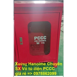 Tủ đựng thiết bị PCCC  KT:500mx700mmx220mm  (Cuộn vòi chữa cháy, bình chữa cháy, lăng chữa cháy) bằng sắt đặt ngoài trời