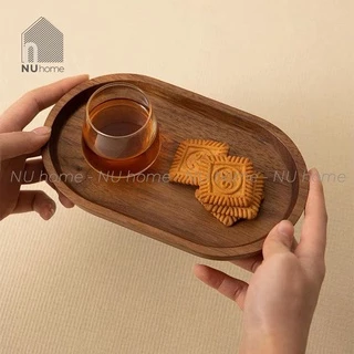 Khay gỗ Oval | nuhome.vn | khay gỗ đựng cà phê, trà và bánh được thiết kế bằng chất liệu gỗ theo phong cách Nhật Bản