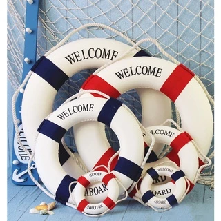 New Home Decoration Lifebuoy Wall Hanging Mural Swimming Ring Creative Cafe Craft Wall Decoration