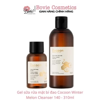 Gel sữa rửa mặt bí đao Cocoon Kiềm Dầu & Giảm Mụn Ẩn 140ml - 310ml / Bovie