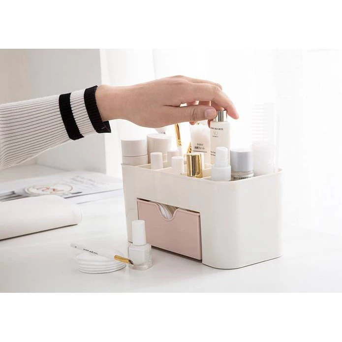 KỆ MỸ PHẨM NHỰA có 1 NGĂN KÉO JDK( CHMT ) ·TDK