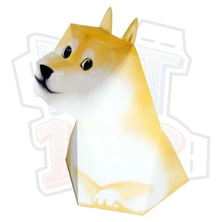 Mô hình giấy động vật Chó Shiba Inu 3D