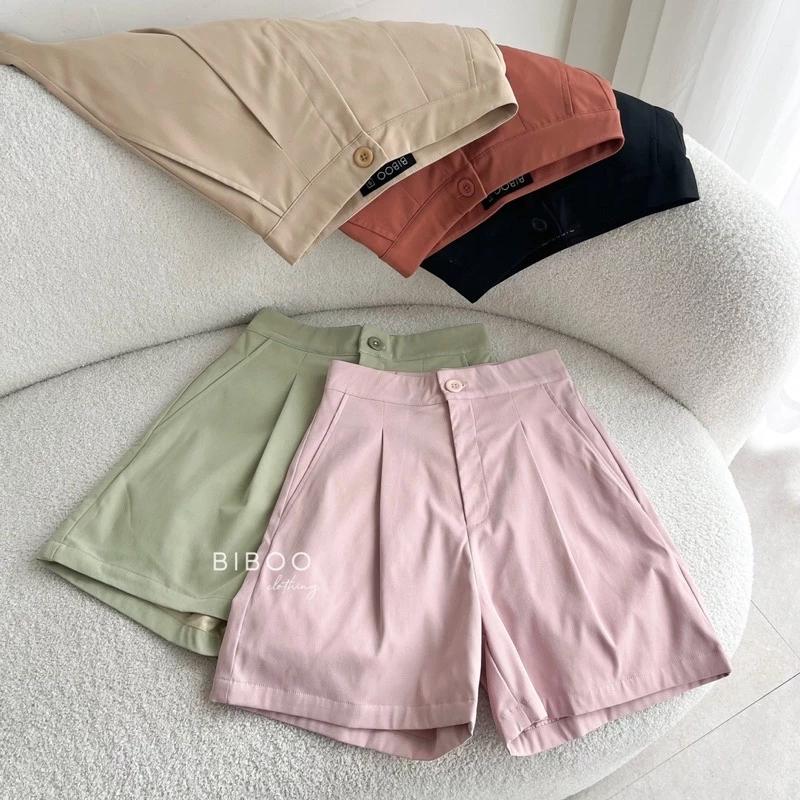 BIBOO - Quần short ngắn xếp ly form dáng trẻ trung năng động PLEATED SHORTS