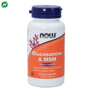 Viên uống Glucosamine & MSM Now (60 viên) – Bổ khớp, sụn giảm thái hoá