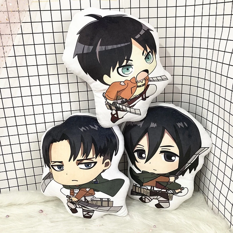 10CM Attack on Titan Plush keychain Bag Charm Móc Khóa Hình Nhân Vật Phim Attack on Titan Bằng Nhung