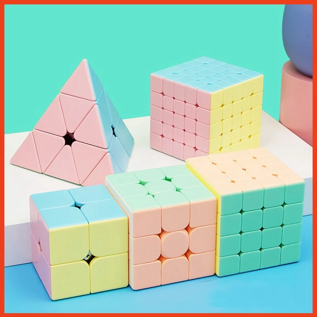 Bộ Sưu Tập Rubik MoYu Macaron 2x2 3x3 4x4 5x5 Pyraminx Rubic Biến Thể Stickerless