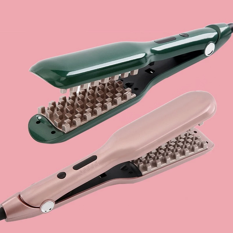 Máy dập xù bấm tóc phồng chân tóc vuông 2 in 1 kéo duỗi cao cấp 5 mức nhiệt bảo hành 6 tháng