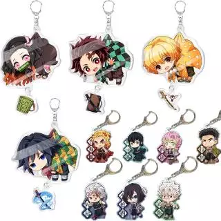 Móc Khóa Trong Acrylic Nhân Vật Demon Slayer: Kimetsu No Yaiba Thanh Gươm Diệt Quỷ Anime Chibi Xinh Xắn