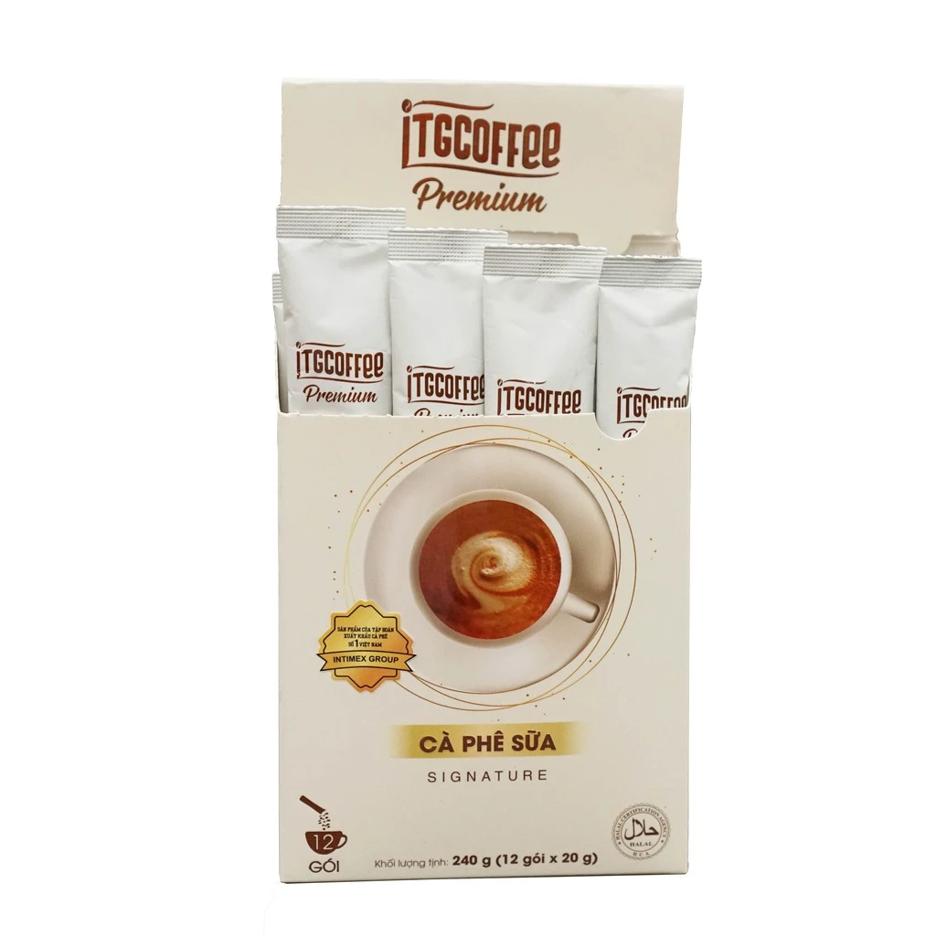 Cà phê sữa hòa tan Signature - ITGCOFFEE PREMIUM - Hộp 240g (12 gói x 20g)