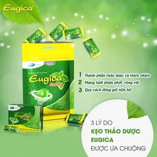 [CHÍNH HÃNG] - EUGICA CANDY (Hũ/400 Viên) - Kẹo Ngậm Thảo Dược Giảm Ho, Rát Họng