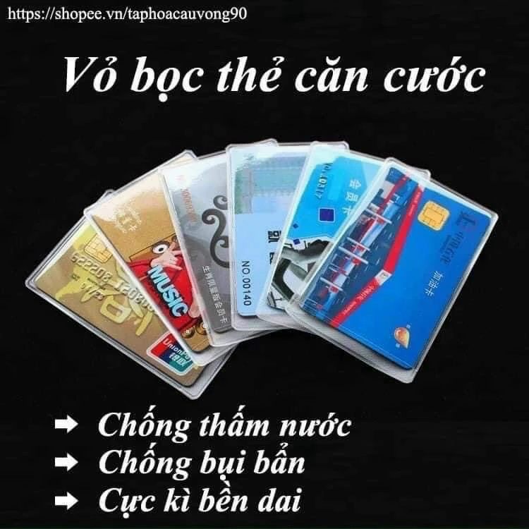 Combo 5 vỏ bọc thẻ ATM , CMND , thẻ học sinh , sinh viên