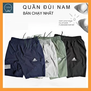 Quần đùi nam ống rộng mặc nhà thể thao vải gió dù thoải mái thoáng nhẹ QĐ6