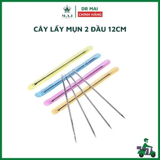 Cây lấy mụn, que nặn mụn 2 đầu 12cm, dụng cụ nặn mụn đầu đen, mụn trứng cá dùng trong spa