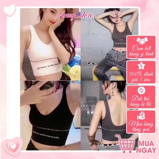 Áo bra nữ , áo tập gym tập yoga đi biển có mút ngực dáng thể thao crotop TD_44