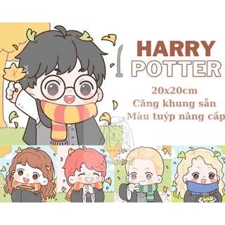 Tranh tô màu theo số TinaSweet 🌈 Size mini 20x20cm - Harry Potter - Căng khung sẵn