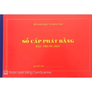 Sổ Cấp Phát Bằng Bâc Trung Học