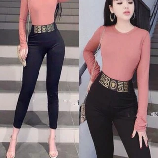 Quần legging nữ VE.SAC, cạp cao, co giãn 4 chiều