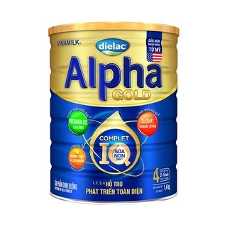 Sữa bột Vinamilk Dielac Alpha Gold  4 - 1,4kg (Hộp thiếc)