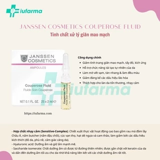 Tinh chất xử lý giãn mao mạch, phục hồi dưỡng ẩm cho làn da tổn thương - Janssen Cosmetics Couperose Fluid