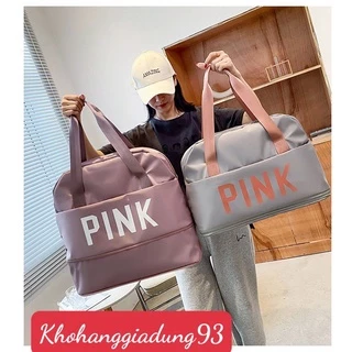 Túi Xách Du Lịch Cỡ Lớn 2 Tầng PINK - Túi Du Lịch Đa Năng Nam Nữ Sang Trọng Trọng Lượng Nhẹ Chống Thấm Nước Tốt