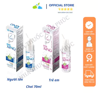 Xịt mũi Xino 70ml - giảm viên mũi dị ứng, viêm xoang, hắt hơi sổ mũi cho bé, người lớn