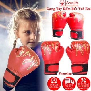 Găng Bao Tay Đấm Bốc Trẻ Em 5-13 Tuổi – Găng Tay Tập Boxing Trẻ Em Cao Cấp Freesize Hãng Amalife