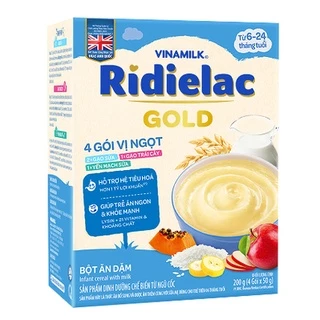 [HSD T11-2024] Bột Ăn Dặm RiDielac Gold 4 Vị Ngọt - Hộp Giấy 200g