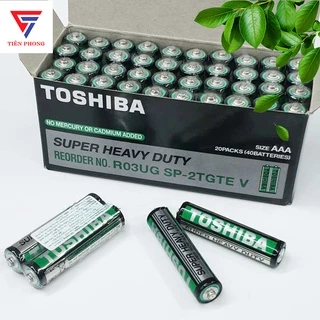 Hộp 40 Viên Pin đũa AAA Toshiba Carbon loại rẻ dùng cho điều khiển siêu bền