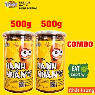 Hạt hạnh nhân rang tách vỏ (1KG) (Combo 2 phần 500g) Hạnh nhân sấy mộc Hạt dinh dưỡng BeeNut