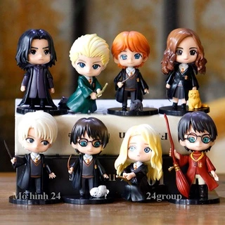 [BỘ 8 EM] Mô hình đồ chơi tượng Chibi HARRY POTTER phù thủy ginny weasley hermione granger snape draco malfoy luna