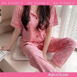 [ XẢ LẺ SIZE] Bộ ngủ pijama áo ngắn tay quần dài chất cotton mẫu mới 2021 - Mã 918