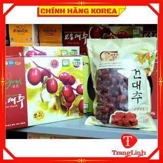 Táo đỏ sấy khô hàn quốc chính hãng, hộp 1kg - Hoa quả sấy khô - tranglinhkorea